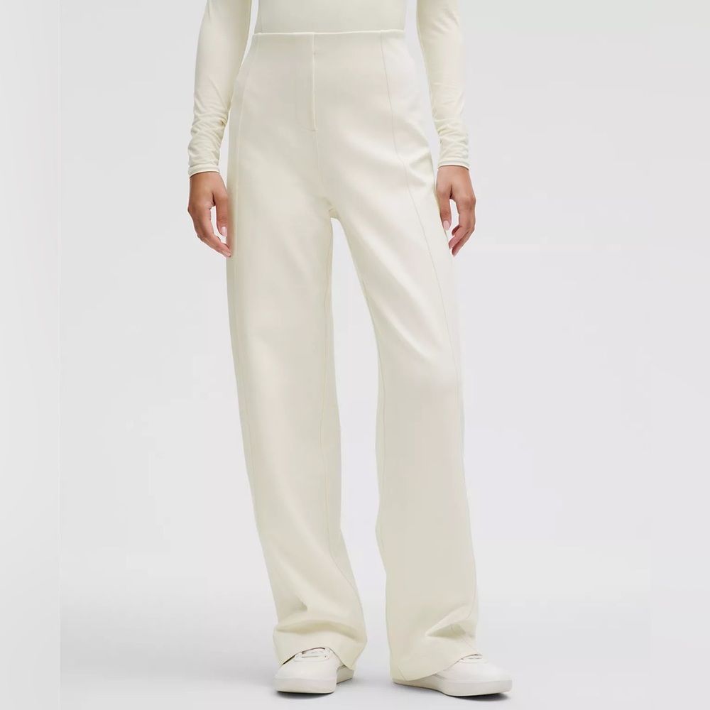 NWT Lululemon Stretch Knit Straight-Leg Pull-On Pant Bone Sz M